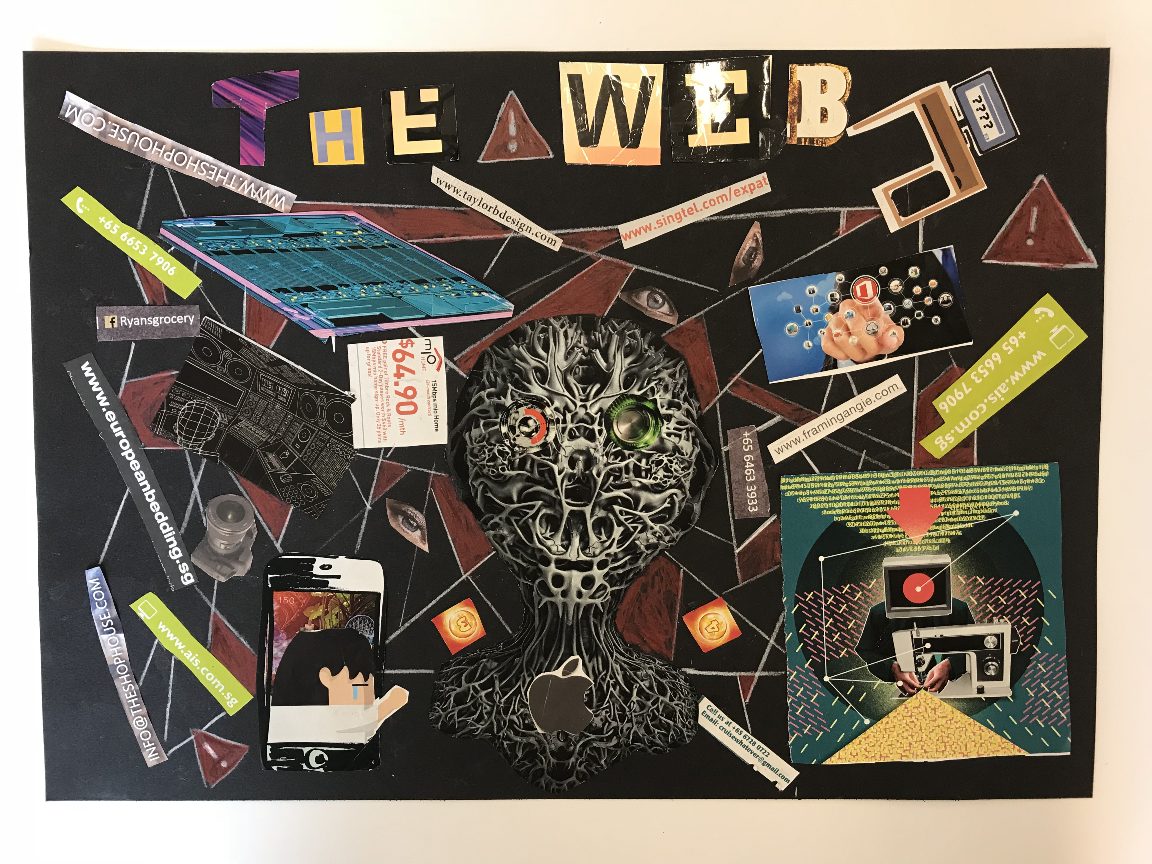 Dangers of the Internet collage by UWC students